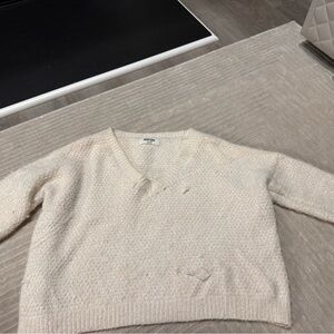 White soft sweater